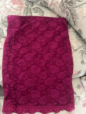 burgundy lace skirt y2k